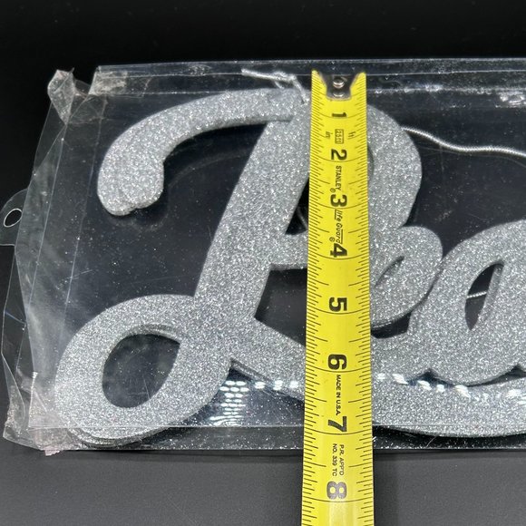 Hobby Lobby Silver Glitter Peace Sign Door Wall Christmas 2012 Set of 2 - Picture 8 of 8